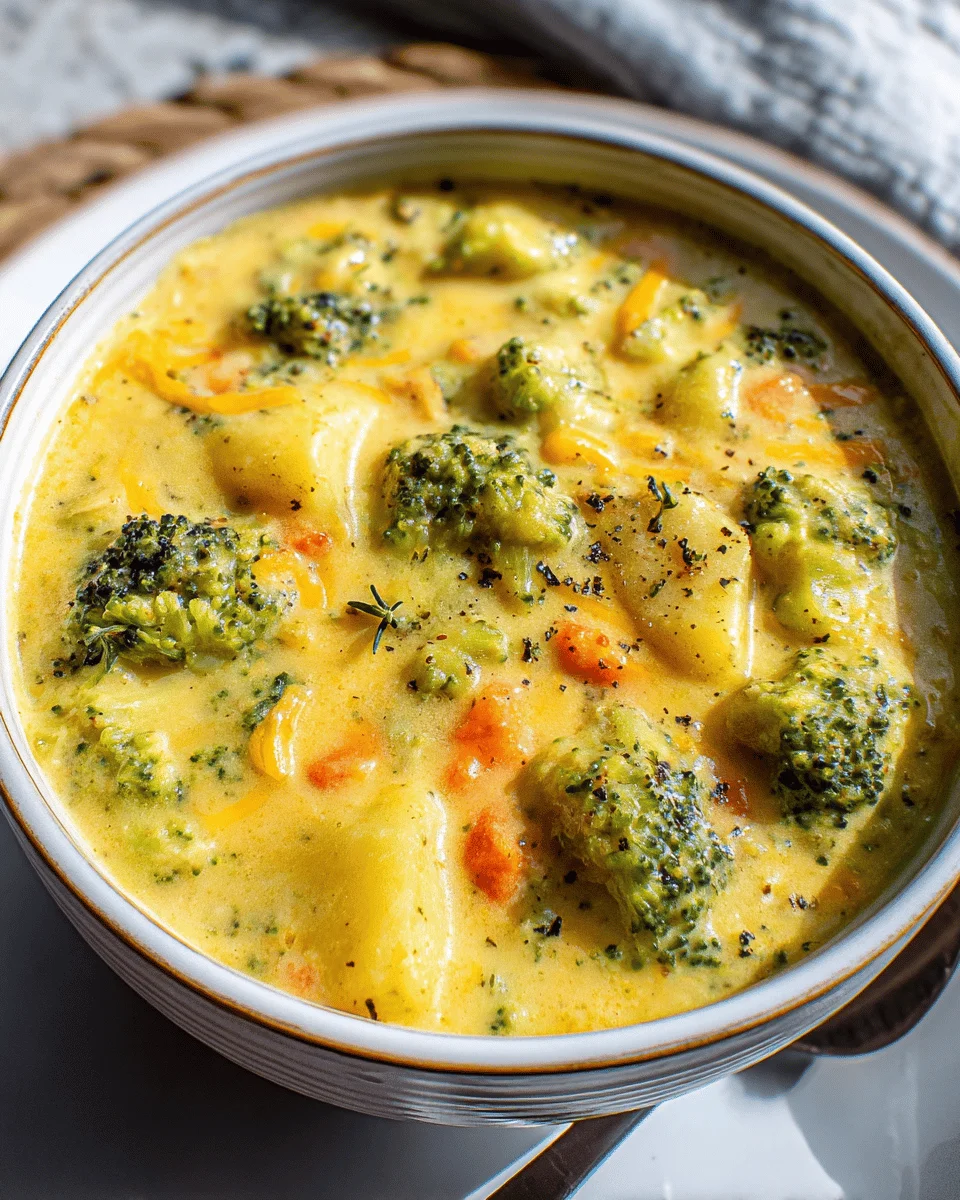 Broccoli Potato Cheese Soup Recipe