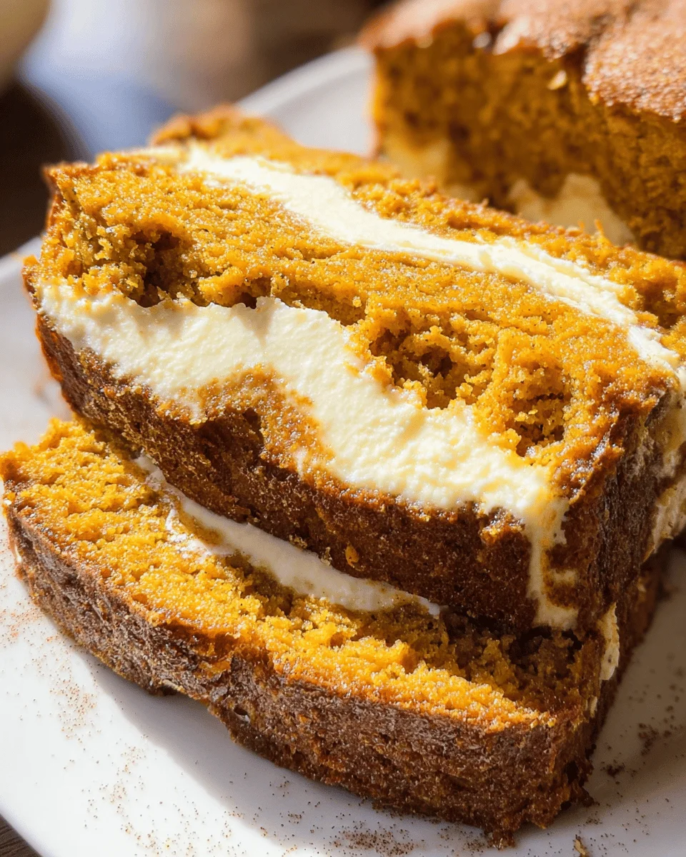 Cream Cheese Filled Pumpkin Bread