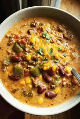 Creamy Beef Taco Soup