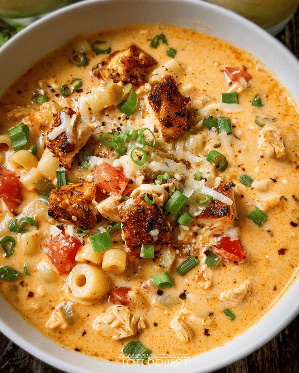 Creamy Cajun Chicken Pasta Soup