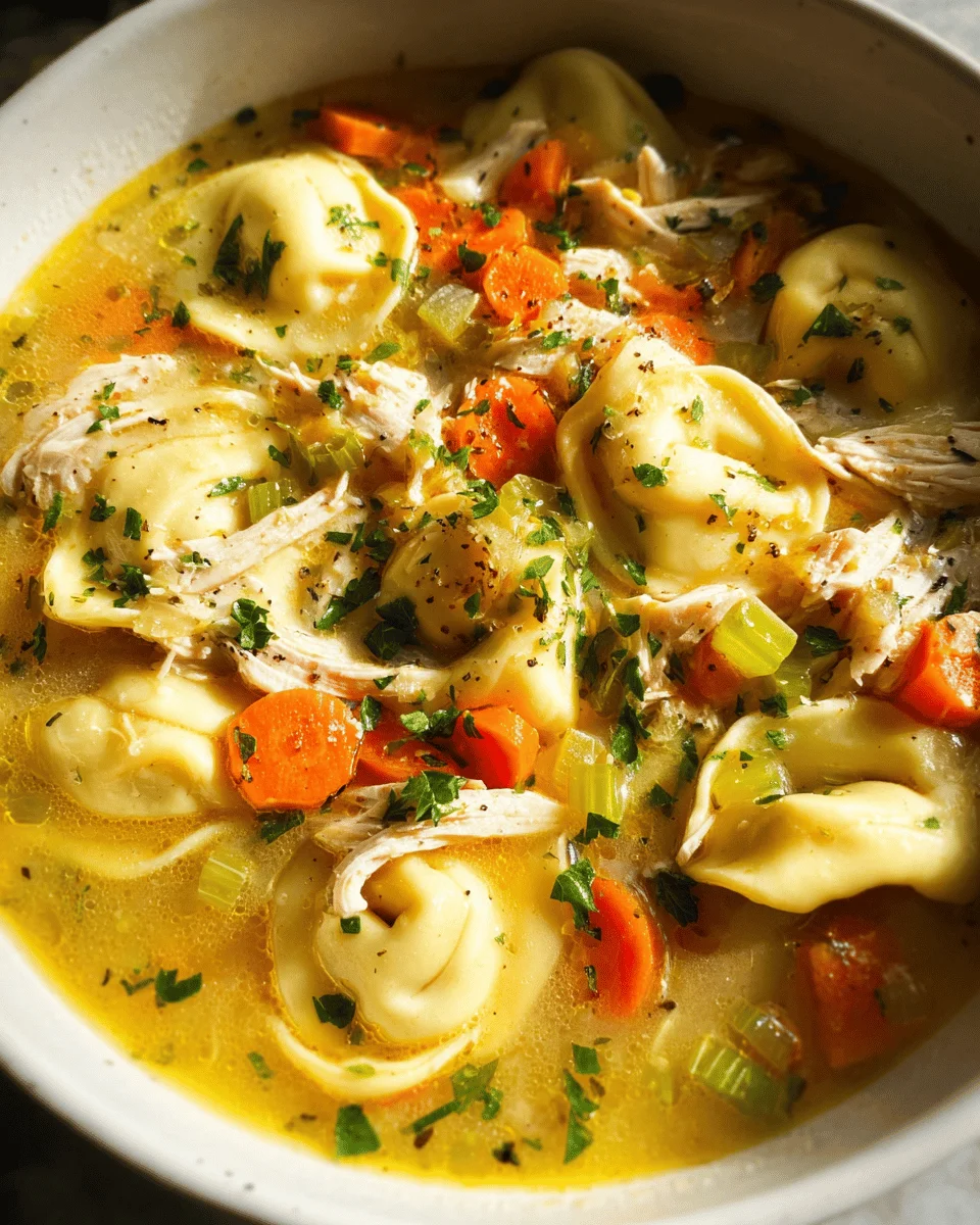 Easy Chicken Tortellini Soup