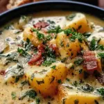 Hearty Cheddar Garlic Herb Potato Soup Recipe