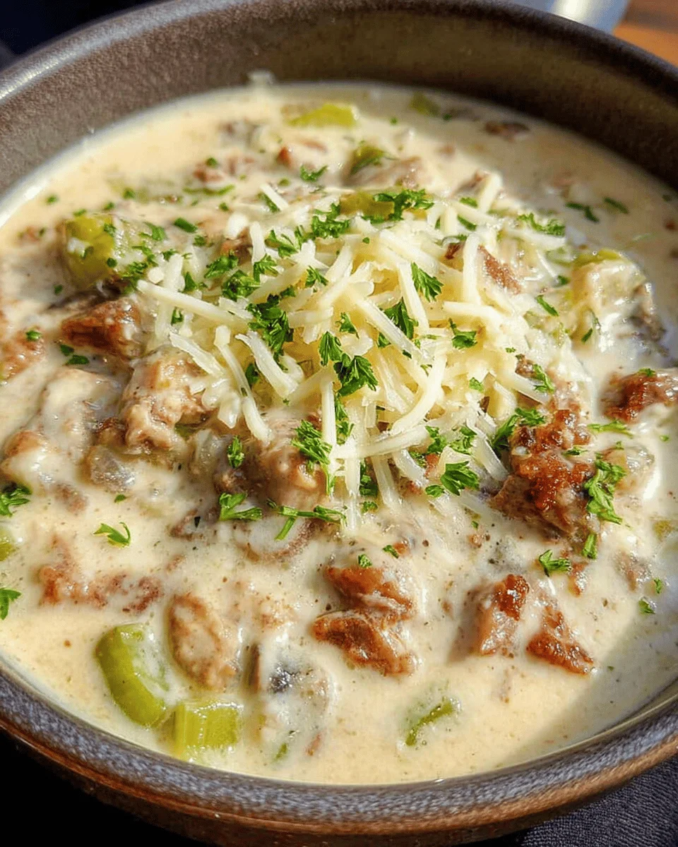 Philly Cheese Steak Soup