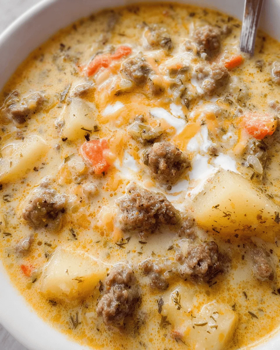Recipe for Cheeseburger Soup