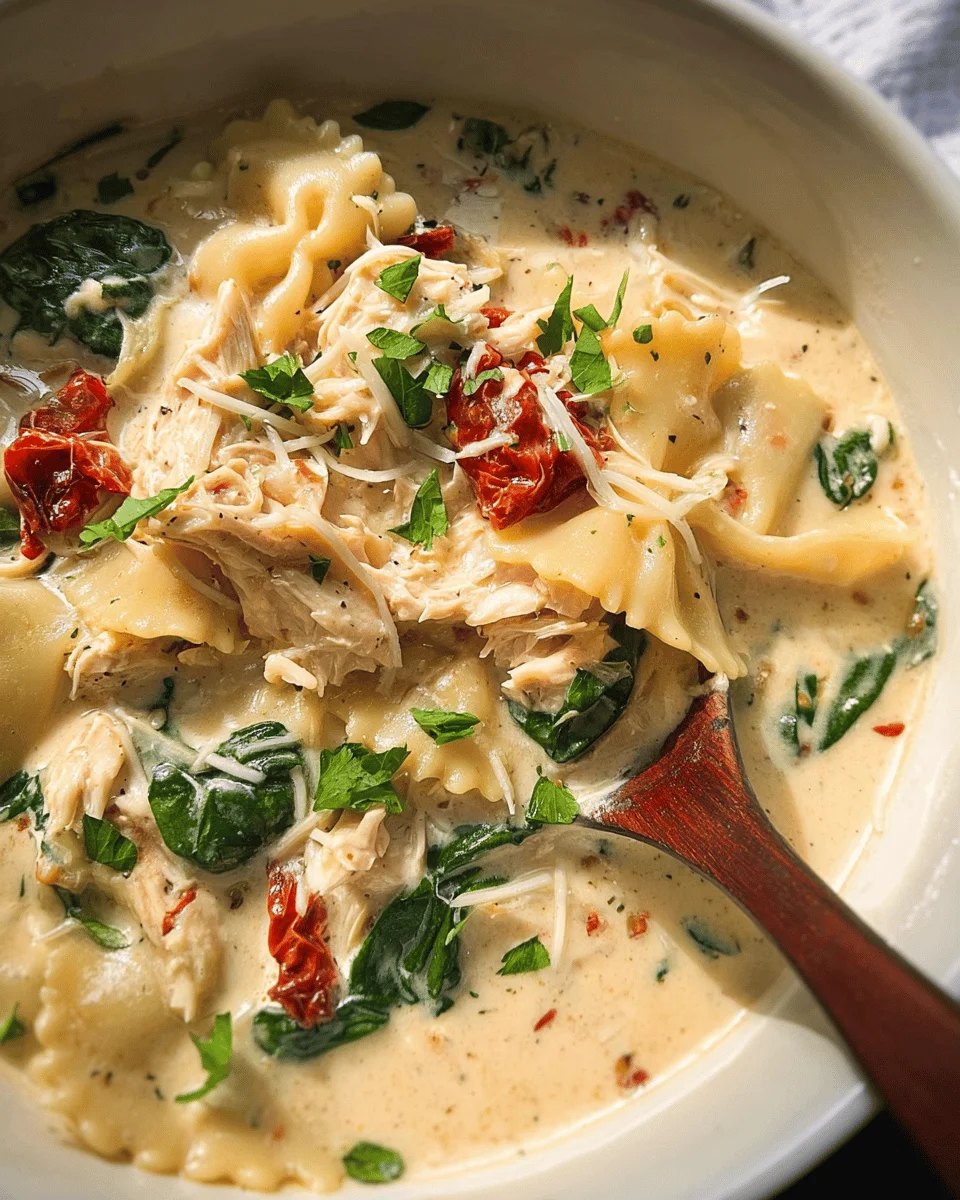 Slow Cooker White Lasagna Soup