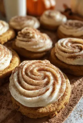 Soft Pumpkin Cookies with Cinnamon Frosting